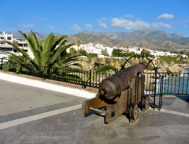 One of the old cannons on the Balcon de Europa, Nerja