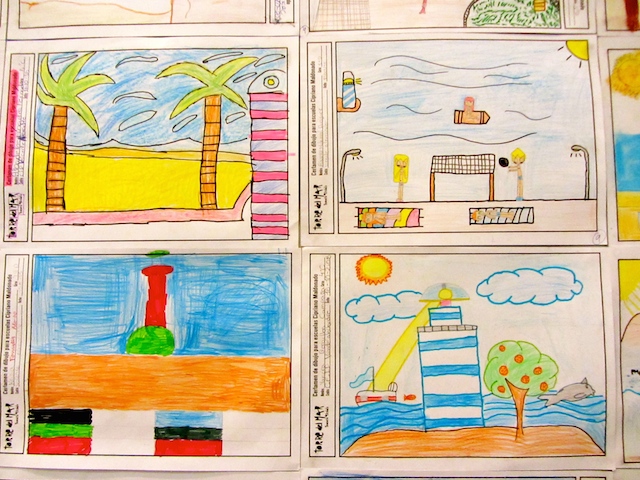 Children's drawings at the Belén