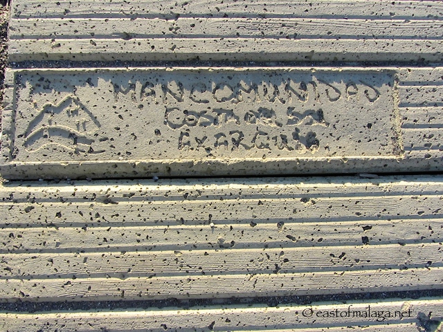 Concrete blocks form the paths, Torre del Mar, Spain