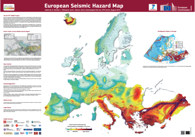 Seismic Hazard risk in Europe
